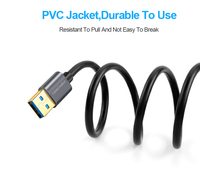 Cable de Extensión USB 3.0 Tipo A Macho a Macho de 1.6 Pies y 5 Gbps CableCreation con Blindaje FTP Chapado en Oro para Computadora, Cámara y Aleación de Aluminio en Existencia