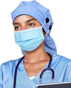 Grade Hospital <b>Scrub</b> <b>Caps</b> for Healthcare Staff Doctors Nurses Adjustable and Breathable Cotton - Product Image 6
