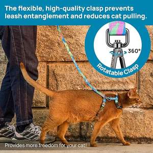 Juego de arnés y correa ajustable para gatos a prueba de Escape, arnés suave y ligero para caminar, arnés para gatitos pequeños, medianos y grandes - Product Image 5