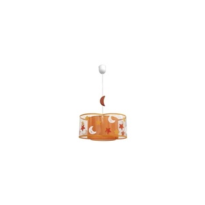 Lámpara colgante infantil naranja 1xe27, 35x35cm, ideal para la decoración infantil y para crear una atmósfera estelar en las habitaciones. - Product Image 1