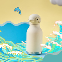 Tapa de Silicona de Grado Alimenticio con Forma de Cabeza de Animal, Tapa 3D de Dibujos Animados para Botellas de Agua de Acero Inoxidable, Resistente al Calor y Duradera