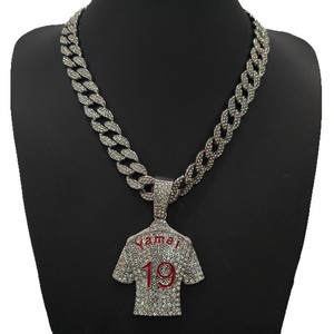 Jip-Hop <span class=keywords><strong>Yamai</strong></span> No. 19 JERSEY จี้โลหะผสมสไตล์เดียวกันสร้อยคอฮิปฮอปสำหรับยุโรปและอเมริกา - Product Image 1
