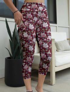 Leggings Moldeadores de Cuerpo Personalizados Meiyang. Pantalones de Yoga de Cintura Alta con Pliegues, Leggings Florales con Bolsillos, Ropa de Mujer - Product Image 6