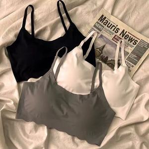Women's seamless ice silk bra, breathable backless camisole with padding and push-up design. - Product Image 2
