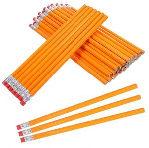 Goma de Borrar Promocional con Logotipo de Empresa, Grafito HB, Hexagonal # 2 Lápices de Madera Amarillos y Naranjas al por Mayor, Personalizados para Escuelas, Estándar - Product Image 4