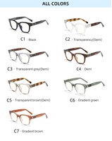 Gafas Ópticas Unisex Retro Cuadradas Sunray TR90 con Montura Completa, Bisagras Metálicas Doradas, Detalle de Remaches y Lentes Transparentes, Venta al por Mayor OEM