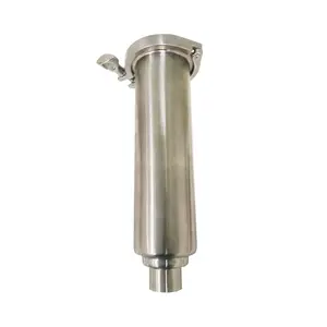 Sanitary SS304 Straight Strainer Food Grade Stainless Steel Inline Filter
