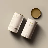 Emballage personnalisé en tube de papier kraft de qualité alimentaire pour poudre de protéines recyclée, matcha, thé en vrac, épices, café