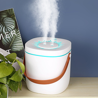 Humidificateur à brume fraîche LED avec lumière nocturne 7 couleurs, grande capacité 3L, diffuseur d'arômes d'huiles essentielles, port Type-C, voiture, 1 an