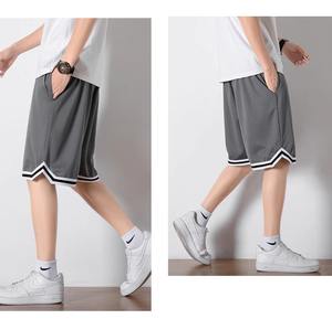 กางเกงขาสั้นบาสเก็ตบอลสำหรับผู้ชายกางเกงขาสั้นชายหาดสองชั้นสีดำสำหรับออกกำลังกายบาสเก็ตบอลสำหรับฤดูร้อน - Product Image 2