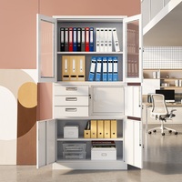Armoire de rangement de documents ignifuge à 3 tiroirs, mécanique moderne, serrure à clé, récupération de documents efficace, acier robuste, bureau à domicile