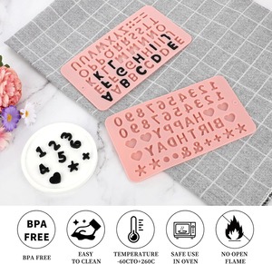 Moldes de Silicona para Letras y Números, 2 Piezas, Antiadherentes, para Chocolate, Dulces, Repostería, Decoración de Pasteles para Fiestas - Product Image 5