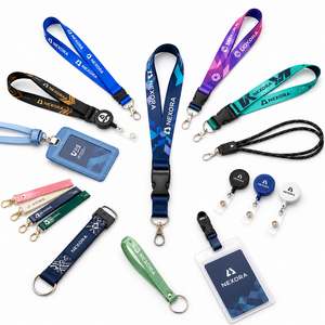 Personalized Design Custom Eco-friendly Polyester/nylon Lanyard With Hard Id Card Holder And Logo Attachment - Product Image 1