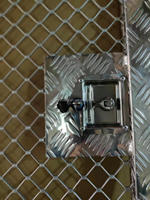 Porte en treillis d'aluminium pour entre les boîtes à outils, pour auvent de pick-up robuste avec fenêtres coulissantes en verre, kit de boîtes à outils, boîte de camion, remorque