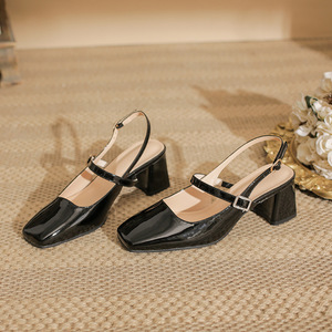 Fábrica personalizada al por mayor exquisitos tacones altos de las mujeres de <span class=keywords><strong>charol</strong></span> PU <span class=keywords><strong>zapatos</strong></span> de cuero brillante de las mujeres pequeñas - Product Image 1