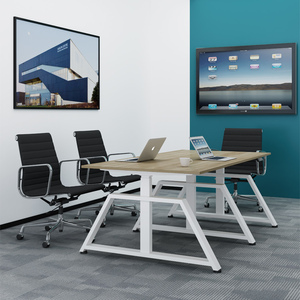 Table de conférence réglable en hauteur, support d'ordinateur, électrique, pour s'asseoir, table moderne, pour réunion - Product Image 2
