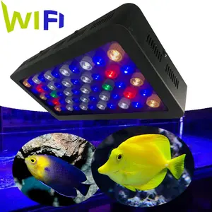 Controle inteligente de wifi 165w, iluminação para aquário led coral reef tanque de peixes