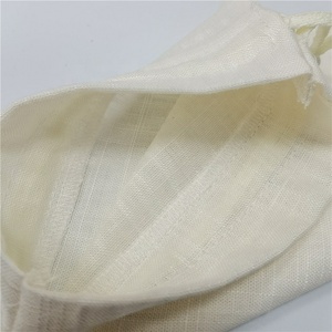 Thin Organic Cotton Drawstring Pouch Personalized Soft Muslin Bag Double <b>String</b> Garment Dust Cover Logo Included - Product Image 3