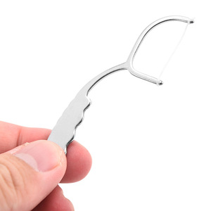 Eco-friendly stainless steel dental floss handle, interdental cleaning <b>toothpick</b> stick, tooth pick, portable home dental care - Product Image 2