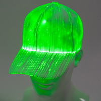 Gorra Deportiva LED E1456 para Fiestas y Eventos, Gorra de Béisbol Brillante con Luces Intermitentes de Hip Hop, Gorra Luminosa de Fibra Óptica LED