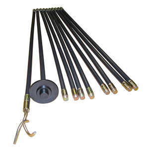 Juego de herramientas de limpieza de tuberías con cepillo de disco, cerdas de nailon de 0,5 mm, kit de desobstrucción multifuncional ajustable para tuberías de alcantarillado - Product Image 1