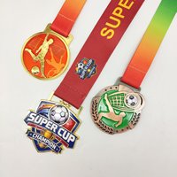 Médailles Métalliques Personnalisées Prix Usine Faible MOQ Alliage de Zinc 3D Gaufré Plaqué Or Trophée de Compétition Médaille de Badminton