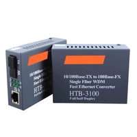 HTB-GS-03 A/B Gigabit Fiber optik medya dönüştürücü 1000Mbps tek modlu tek Fiber SC Port 20KM 3.28 promosyon