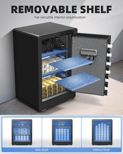 Caja Fuerte para el Hogar, Caja de Seguridad para Dinero, Efectivo, Objetos de Valor, con Teclado Electrónico Digital, Caja Fuerte para Armas - Product Image 5