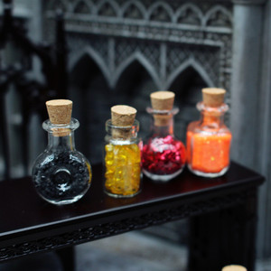 Miniaturas <span class=keywords><strong>de</strong></span> Botellas <span class=keywords><strong>de</strong></span> Poción <span class=keywords><strong>de</strong></span> Vidrio Estilo Bohemio, Frascos Realistas con Piedras Preciosas, Naturaleza Muerta, Casa <span class=keywords><strong>de</strong></span> Muñecas, Brujería, Jardín <span class=keywords><strong>de</strong></span> Hadas, Manualidades - Product Image 4