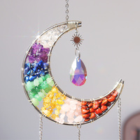 Campana de Viento de Cristal Natural Pulido Hecha a Mano, Ecológica y de Alta Calidad, con 7 Chakras, 45cm, Decoración con Logotipo Personalizado, Venta al Por Mayor
