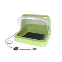 Boîte d'incubation pour perroquets en plastique avec chauffage USB, contrôle de la température tricolore, 38 trous de ventilation, forme carrée, pour l'élevage des oiseaux