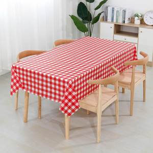 <b>Plastic</b> Disposable Tablecloths 54 Inch X 100 Feet Red Gingham <b>Plastic</b> <b>Table</b> <b>Cover</b> Roll Disposable Tablecloth with Slide Cutter - Product Image 4