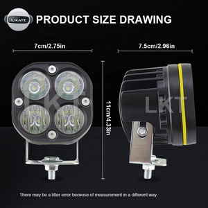 LKT 40w moto 4 LED faretto laser misto luce bianca flash fendinebbia/faretto di guida ausiliario LED luce da lavoro - Product Image 5