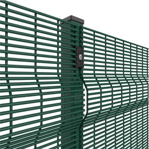 Panel de valla de jardín curvo de alta seguridad, transparente, resistente, soldado, Color verde, 358 - Product Image 1