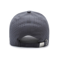 Casquette de baseball sportive en popeline Oxford imperméable à 5 panneaux, séchage rapide, avec logo personnalisé, vente en gros