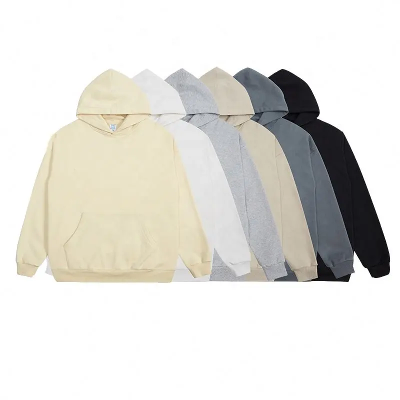 Custom Geborduurde Sweatshirt Witte Heren Hoodie Blanco Oversized Dikke Designer Logo Mannen Mode Katoen 100% Hoodie