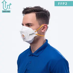 Atacado PPE Flat-Fold Segurança Descartável Respirador Anti-Poeira FFP2-Mask com Serviço OEM