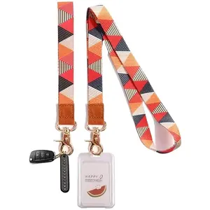 Grosir kustom promosi sublimasi dicetak logo kartun lucu kartu ID leher poliester Lanyard dengan kustomisasi Logo