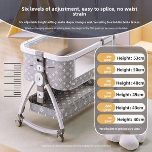 <span class=keywords><strong>Lit</strong></span> <span class=keywords><strong>de</strong></span> bébé pliable en métal, <span class=keywords><strong>lit</strong></span> d'appoint portable multifonction pour nouveau-né - Product Image 4