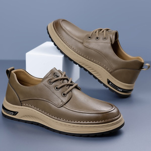 Chaussures de marche légères en PU pour hommes, nouvelle collection 2026, respirantes, semelle souple, antidérapantes, à lacets, tendance - Product Image 3