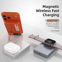 Chargeur sans fil magnétique ultra-plat de poche 5000 mAh 22,5 W PD avec écran TFT, support pliable, faible température, portable, charge rapide Type-C