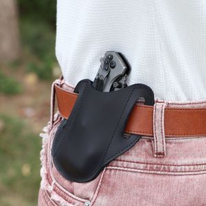 Étui en cuir pour couteau de ceinture, support pour couteau pliant, étui pour outils d'extérieur, organiseur de poche - Product Image 2