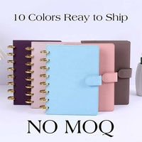 Agenda/Organizador Hongbo, éxito de ventas, 10 colores, pequeño, de piel Saffiano A5, con encuadernación de discos, estilo estético.