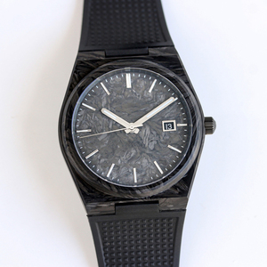 High-quality men's designer carbon fiber watch with rubber strap casual and business wristwatch wholesale - Product Image 2