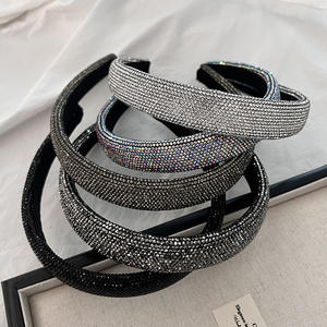 Nouveau style serre-tête élégant entièrement orné de diamants, serre-tête polyvalent coloré avec diamants, bandeau tendance au style simple et distinctif - Product Image 2