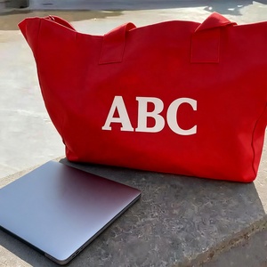 Sac fourre-tout en toile imprimé de logo personnalisé grand sac à provisions en toile de coton lavable fourre-tout de voyage promotionnel Style Designer Durable - Product Image 6