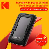 KODAK HDD 2.5 Inch Hard Drive Eksternal Portabel 500GB 1TB 2TB USB 3.0 Penyimpanan Kompatibel untuk PS5 Xbox PC Mac Desktop MacBook
