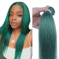 Extensions de cheveux indiens lisses en gros, 100 % cheveux humains Remy, en vrac, double trame, colorées, pour cosplay