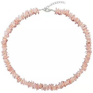 Hawaiian Shell Necklace Set Women <b>Adjustable</b> Beach Jewelry Fashion Party Wear White Natural Pearl Style <b>Bracelet</b> And Chain - Product Image 5