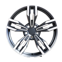 Nouvelles jantes trois pièces en alliage d'aluminium à 5 trous pour voiture de tourisme, design à 6 branches, design à déport profond, noir brillant, lèvre polie, forgées, garantie à vie